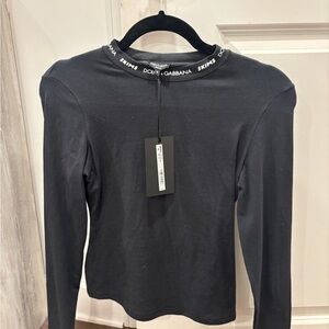 Dolce & Gabbana & Skims Women's Black Long Sleeve Tee